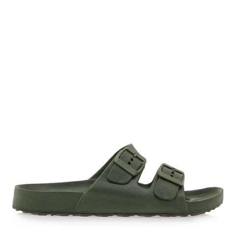 CALIFORNIA DREAM-Γυναικεία παπούτσια sliders CALIFORNIA DREAM Q411U0031 χακί