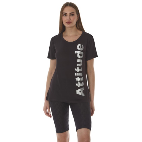 ADMIRAL-Γυναικείο t-shirt Admiral Sona σε μαύρο χρώμα με λευκό τύπωμα