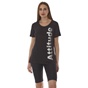 ADMIRAL-Γυναικείο t-shirt Admiral Sona σε μαύρο χρώμα με λευκό τύπωμα