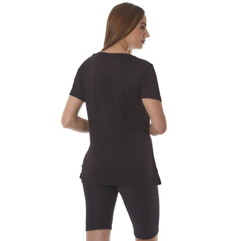 ADMIRAL-Γυναικείο t-shirt Admiral Sona σε μαύρο χρώμα με λευκό τύπωμα