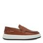 FAMPER-Ανδρικά παπούτσια loafers FAMPER Q555V2902 καφέ ταμπά