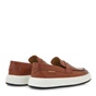 FAMPER-Ανδρικά παπούτσια loafers FAMPER Q555V2902 καφέ ταμπά