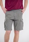 FUNKY BUDDHA-Ανδρική cargo βερμούδα FUNKY BUDDHA Relaxed fit γκρι