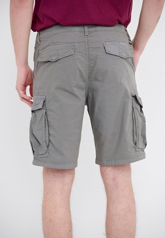 FUNKY BUDDHA-Ανδρική cargo βερμούδα FUNKY BUDDHA Relaxed fit γκρι