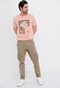 FUNKY BUDDHA-Ανδρικό t-shirt FUNKY BUDDHA ροζ