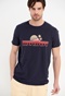 FUNKY BUDDHA-Ανδρικό t-shirt FUNKY BUDDHA graphic μπλε