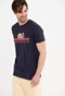 FUNKY BUDDHA-Ανδρικό t-shirt FUNKY BUDDHA graphic μπλε