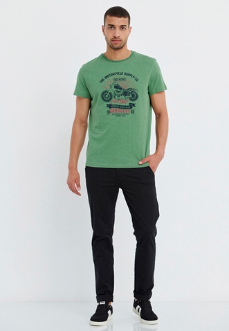 FUNKY BUDDHA-Ανδρικό t-shirt FUNKY BUDDHA Garage 55 πράσινο