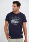 FUNKY BUDDHA-Ανδρικό t-shirt FUNKY BUDDHA Garage 55 μπλε ναυτικό
