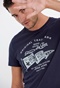 FUNKY BUDDHA-Ανδρικό t-shirt FUNKY BUDDHA Garage 55 μπλε ναυτικό