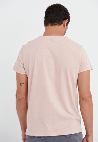 FUNKY BUDDHA-Ανδρικό t-shirt FUNKY BUDDHA Garage 55 ροζ