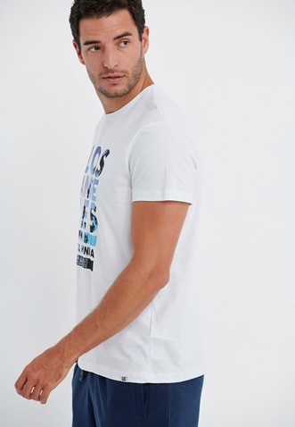 FUNKY BUDDHA-Ανδρικό t-shirt FUNKY BUDDHA Garage 55 λευκό