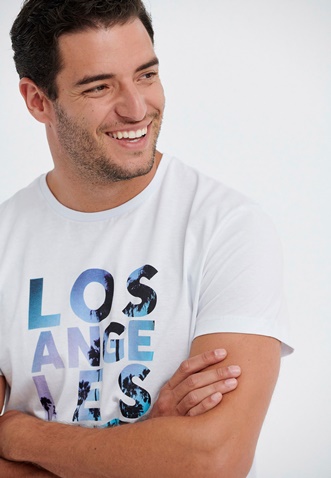 FUNKY BUDDHA-Ανδρικό t-shirt FUNKY BUDDHA Garage 55 λευκό