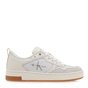 CALVIN KLEIN JEANS-Γυναικεία δερμάτινα sneakers CALVIN KLEIN JEANS Q10168762 λευκά