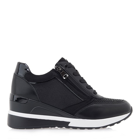 JK LONDON-Γυναικεία sneakers wedges JK LONDON R104B1433 μαύρα με στρας