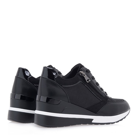 JK LONDON-Γυναικεία sneakers wedges JK LONDON R104B1433 μαύρα με στρας