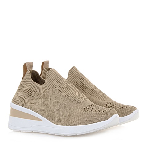 LA BOTTINE-Γυναικεία sneakers wedges LA BOTTINE R119X6023 μπεζ