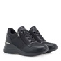 JK LONDON-Γυναικεία sneakers wedges JK LONDON R104B7334 μαύρα με glitter