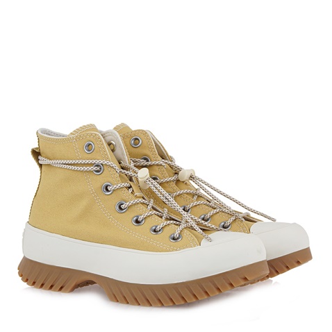 CONVERSE ALL STAR-Γυναικεία sneakers μποτάκια CONVERSE ALL STAR Q336X5003 μπεζ