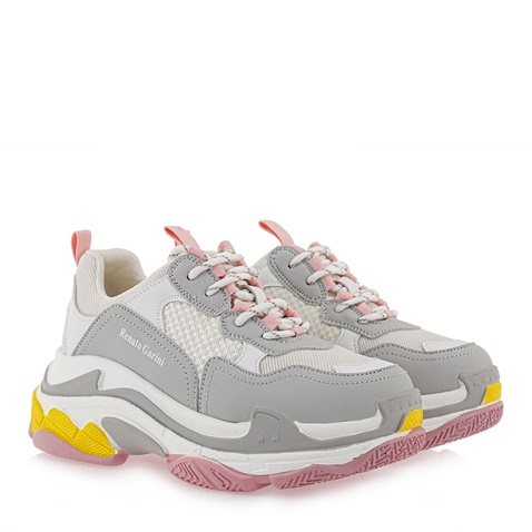 RENATO GARINI-Γυναικεία sneakers RENATO GARINI Q103R0294 γκρι πολύχρωμα