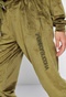 FUNKY BUDDHA-Γυναικείο βελουτέ παντελόνι φόρμας FUNKY BUDDHA πράσινο