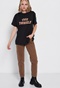 FUNKY BUDDHA-Γυναικείο loose t-shirt FUNKY BUDDHA μαύρο