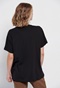 FUNKY BUDDHA-Γυναικείο loose t-shirt FUNKY BUDDHA μαύρο