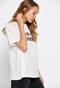 FUNKY BUDDHA-Γυναικείο loose t-shirt FUNKY BUDDHA λευκό