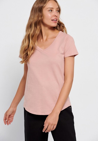 FUNKY BUDDHA-Γυναικείο t-shirt FUNKY BUDDHA ροζ