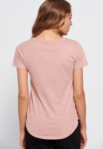FUNKY BUDDHA-Γυναικείο t-shirt FUNKY BUDDHA ροζ
