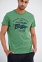 FUNKY BUDDHA-Ανδρικό t-shirt με τύπωμα Garage 55 πράσινο