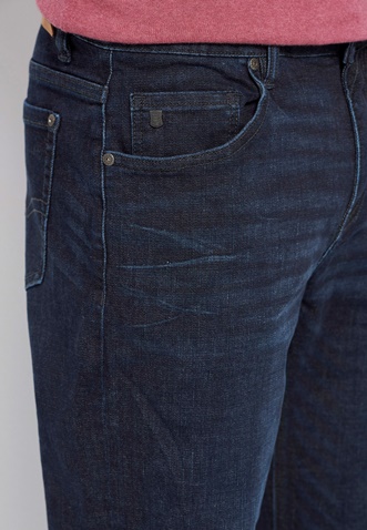FUNKY BUDDHA-Ανδρικό jean regular straight fit παντελόνι FUNKY BUDDHA μπλε washed