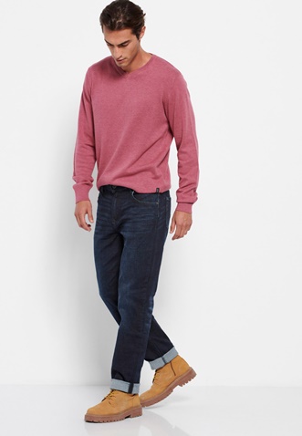 FUNKY BUDDHA-Ανδρικό jean regular straight fit παντελόνι FUNKY BUDDHA μπλε washed