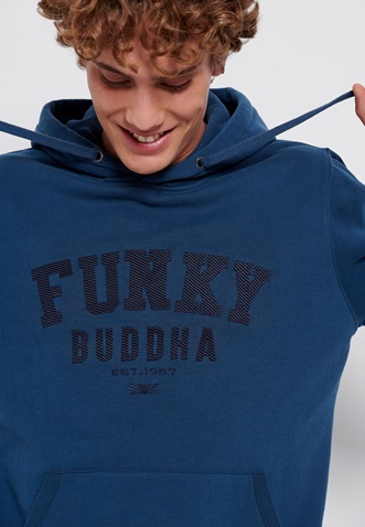 FUNKY BUDDHA-Ανδρική φούτερ μπλούζα FUNKY BUDDHA μπλε