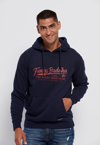 FUNKY BUDDHA-Ανδρική φούτερ μπλούζα FUNKY BUDDHA μπλε