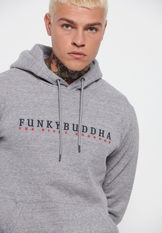 FUNKY BUDDHA-Ανδρική φούτερ μπλούζα FUNKY BUDDHA γκρι