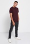 FUNKY BUDDHA-Ανδρικό essential t-shirt FUNKY BUDDHA μπορντο
