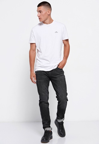 FUNKY BUDDHA-Ανδρικό essential t-shirt FUNKY BUDDHA λευκό