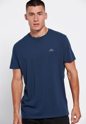 FUNKY BUDDHA-Ανδρικό essential t-shirt FUNKY BUDDHA μπλε