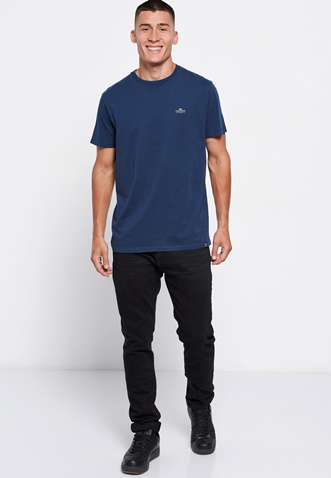 FUNKY BUDDHA-Ανδρικό essential t-shirt FUNKY BUDDHA μπλε