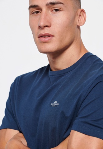 FUNKY BUDDHA-Ανδρικό essential t-shirt FUNKY BUDDHA μπλε