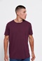 FUNKY BUDDHA-Ανδρικό t-shirt FUNKY BUDDHA loose fit μοβ