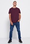 FUNKY BUDDHA-Ανδρικό t-shirt FUNKY BUDDHA loose fit μοβ