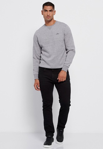FUNKY BUDDHA-Ανδρικό super stretch jean παντελόνι FUNKY BUDDHA tapered fit τζιν μαύρο