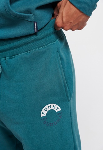 FUNKY BUDDHA-Ανδρικό παντελόνι φόρμας FUNKY BUDDHA ocean green