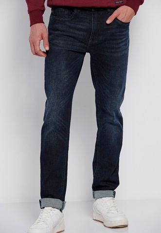 FUNKY BUDDHA-Ανδρικό jean παντελόνι FUNKY BUDDHA regular slim fit μπλε