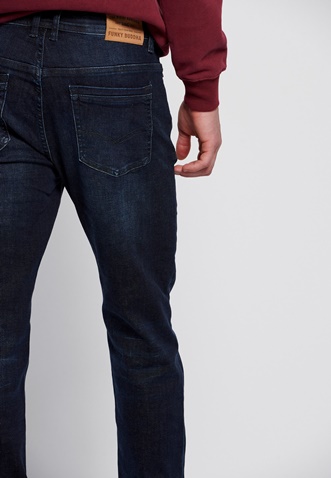 FUNKY BUDDHA-Ανδρικό jean παντελόνι FUNKY BUDDHA regular slim fit μπλε