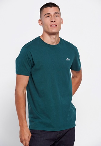 FUNKY BUDDHA-Ανδρικό essential t-shirt FUNKY BUDDHA πράσινο