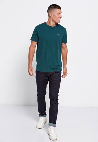 FUNKY BUDDHA-Ανδρικό essential t-shirt FUNKY BUDDHA πράσινο
