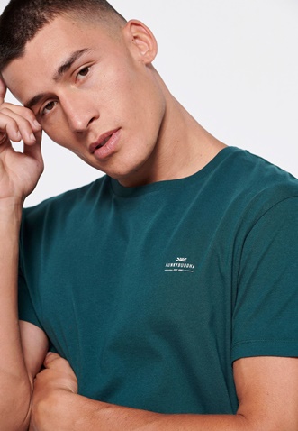 FUNKY BUDDHA-Ανδρικό essential t-shirt FUNKY BUDDHA πράσινο
